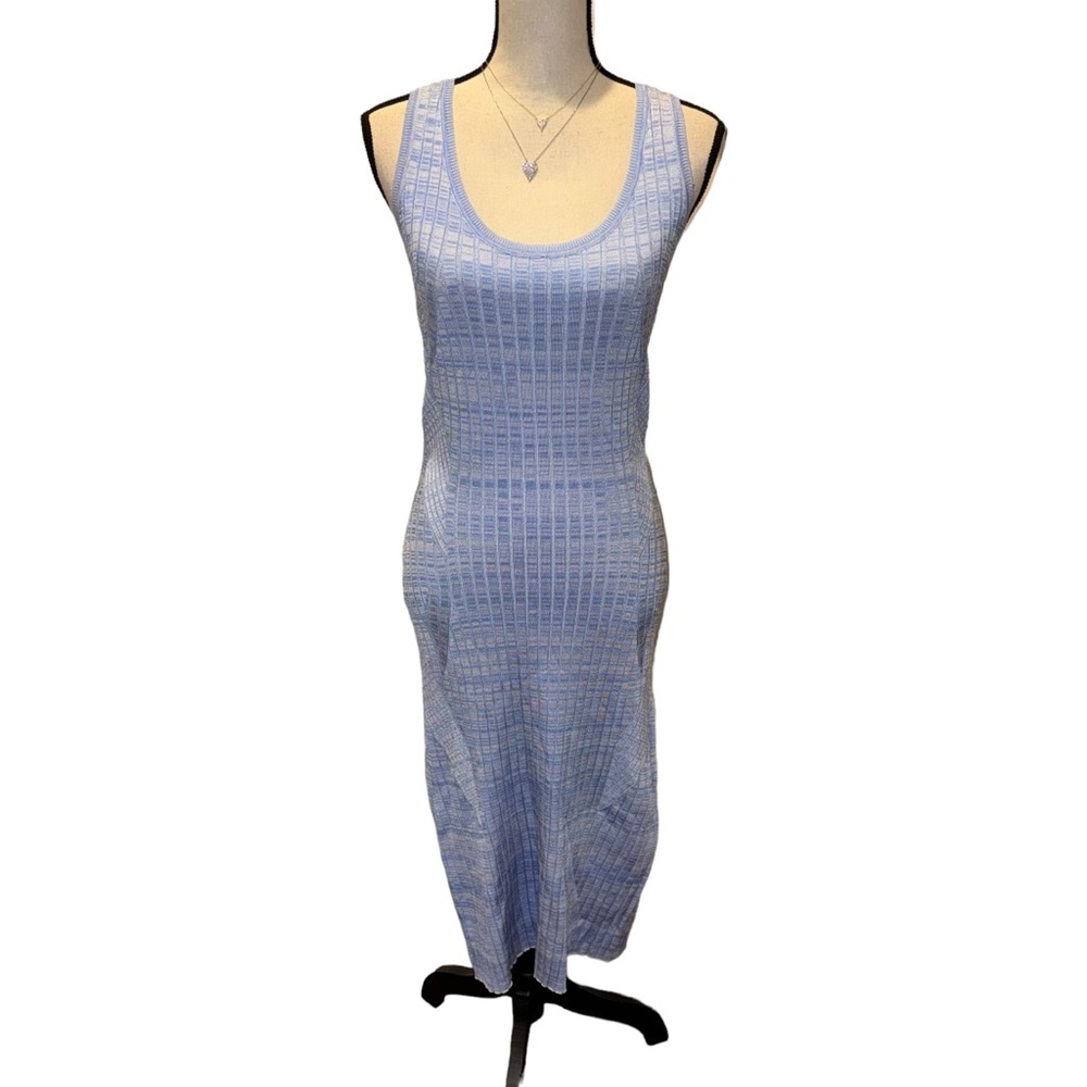 Summery Copenhagen Blue Ribbed Midi Dress